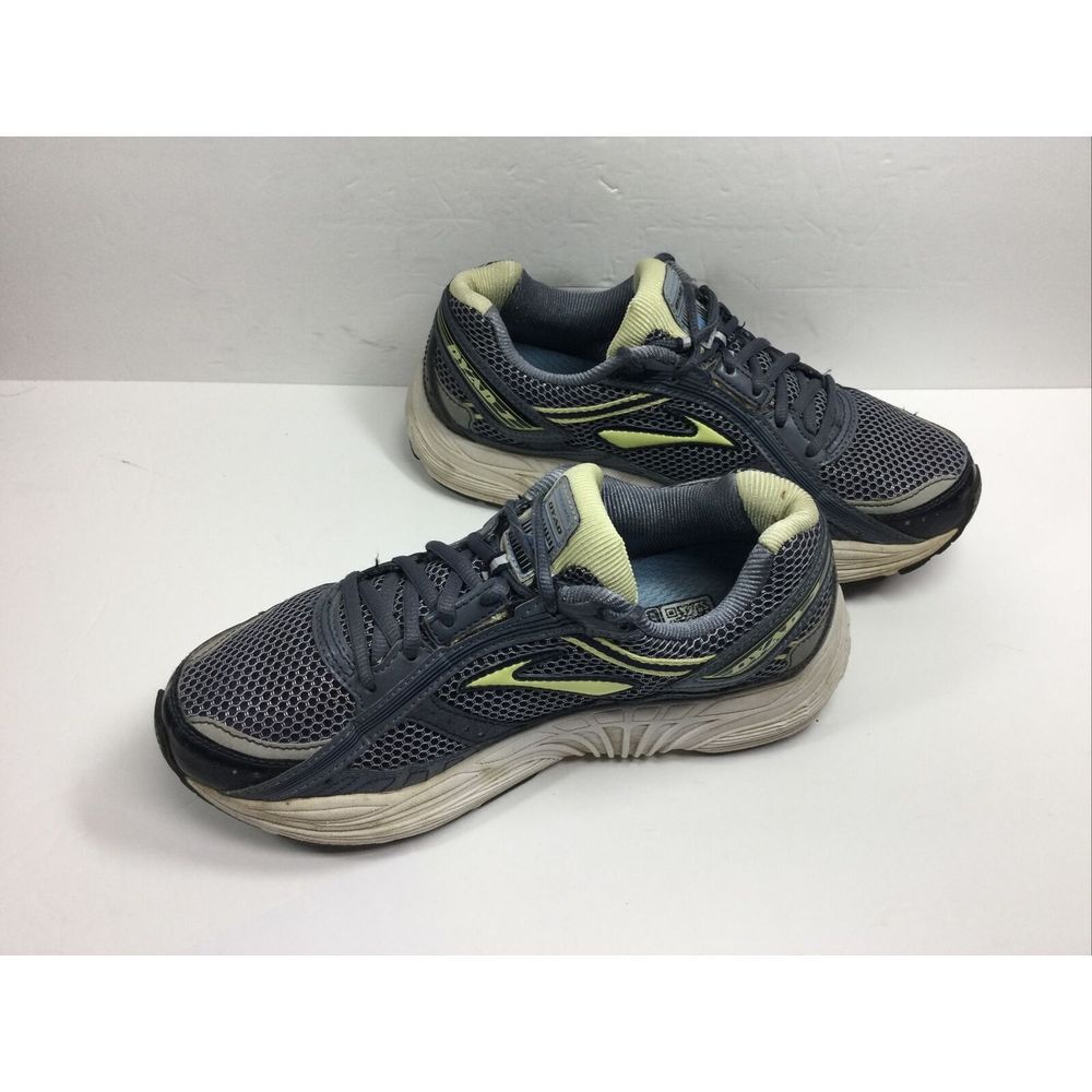 Brooks Dyad‎ 7 Womens Running Shoes Sz 9.5 M Athletic Sneakers Grey Blue Yellow